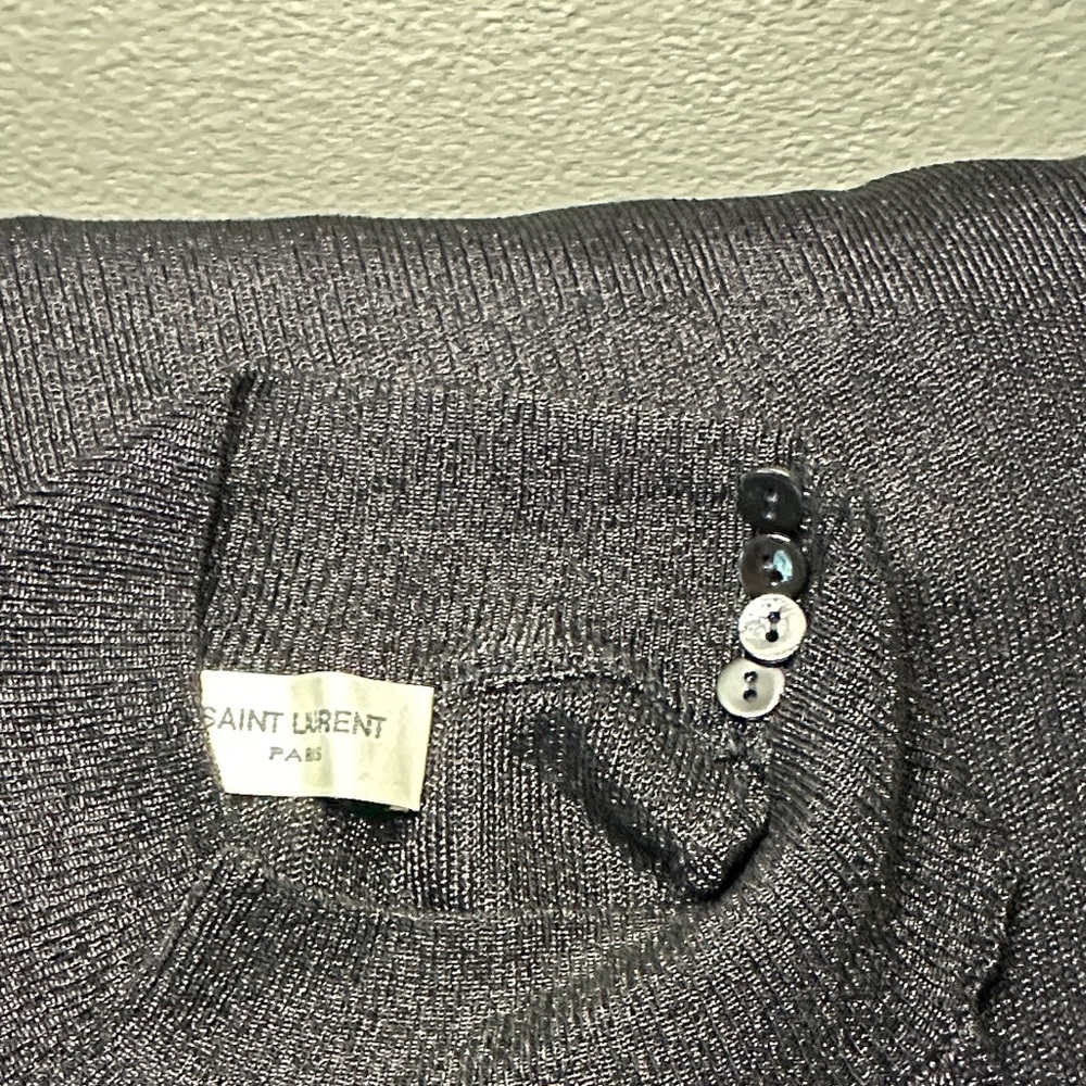 YSL Saint Laurent Black Sleeveless Top - Picture 4 of 6